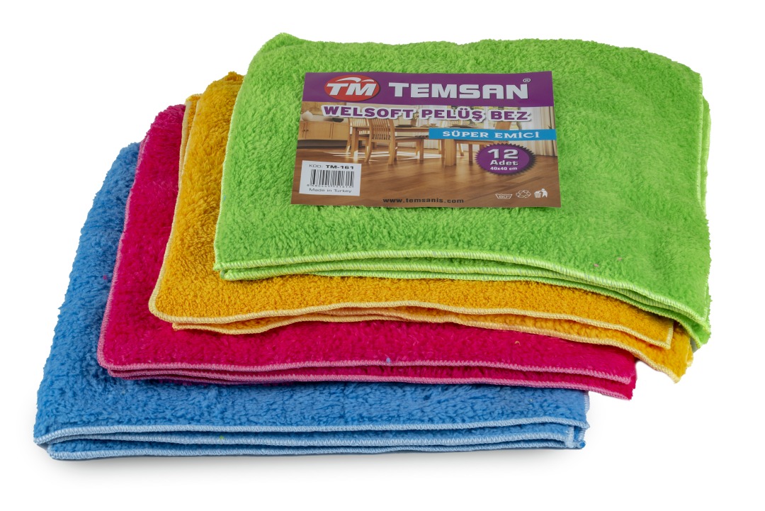 Mikro Peluş Temizlik Bezi 40*40 CM (12'Li)