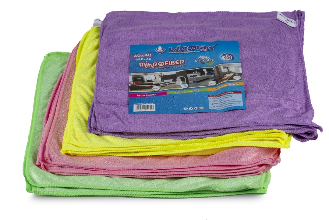 Mikrofiber Temizlik Bezi 40*40 CM Parlak (20'Li)