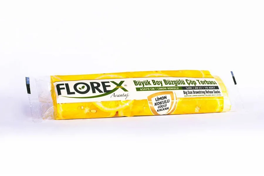 Limon Kokulu Büzgülü Büyük Boy Çöp Torbası Kod 501