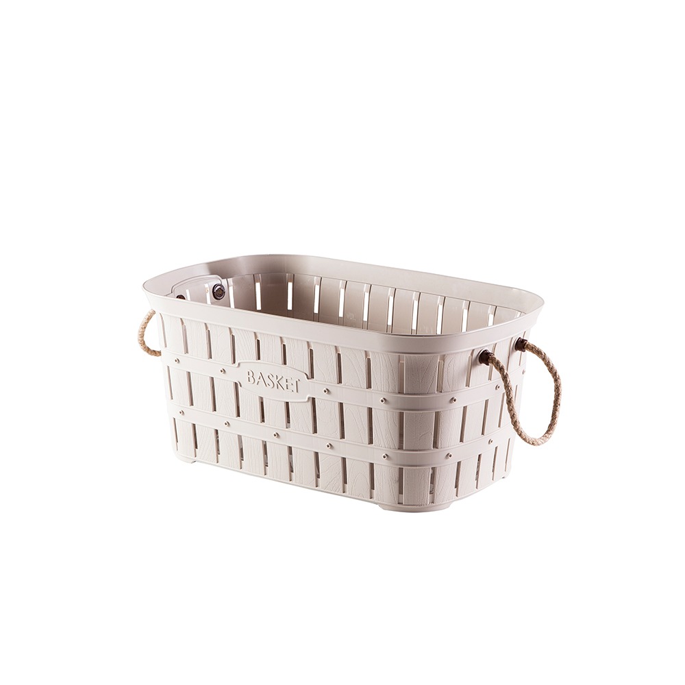 Bambu 4 No Halatlı Köşeli Sepet 40 L.