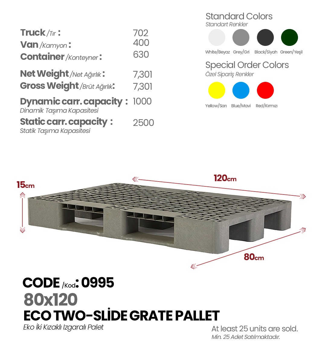 ECO 2 – SÜRGÜLÜ IZGARA PALET