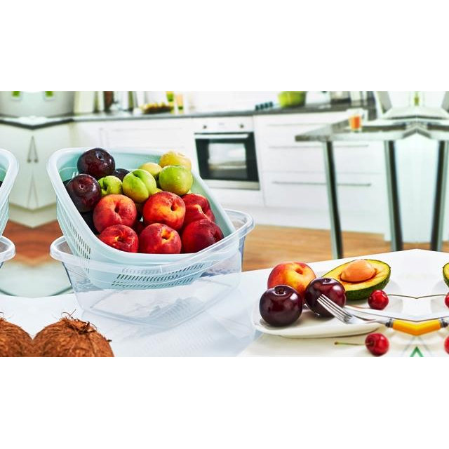 ÇOK AMAÇLI KARE ÇİFTLİ SÜZGEÇ (ŞEFFAF) 4 LT