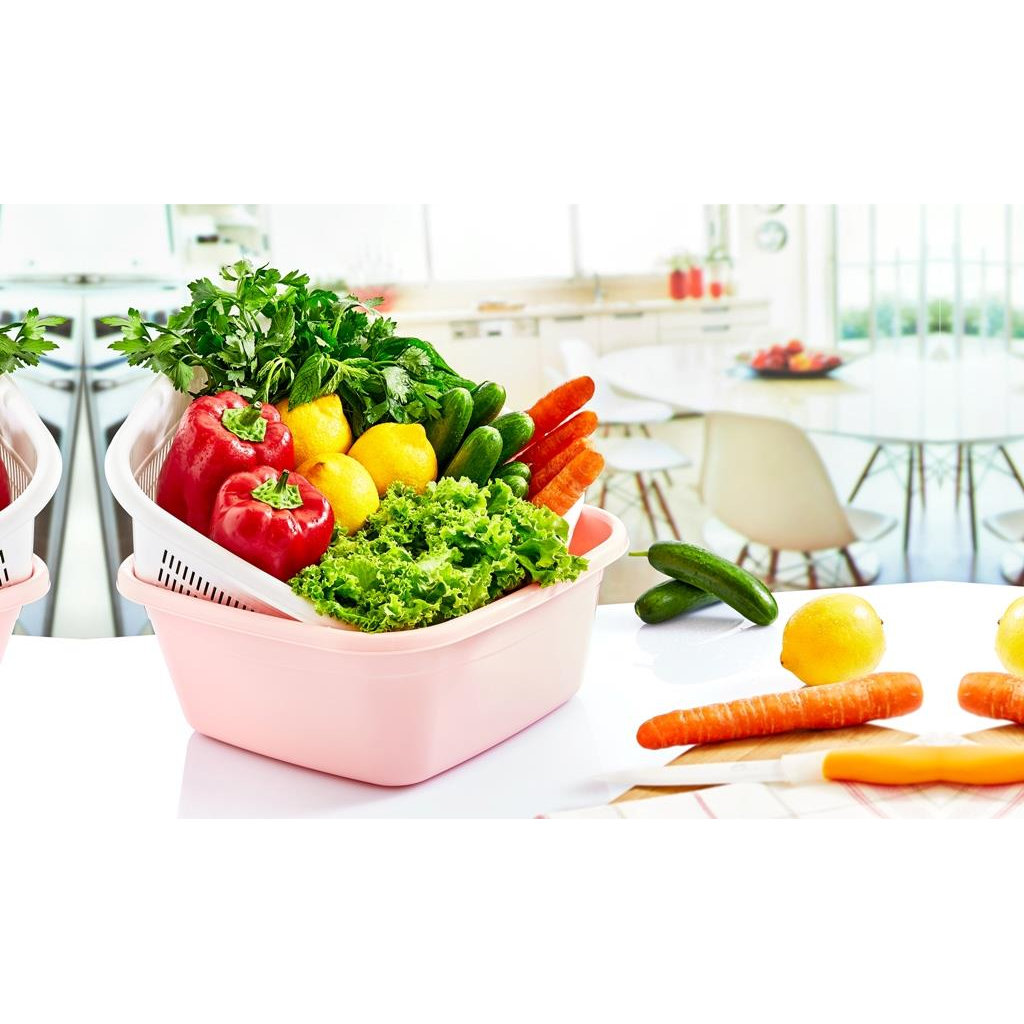 ÇOK AMAÇLI KARE ÇİFTLİ SÜZGEÇ (RENKLİ) 6 LT
