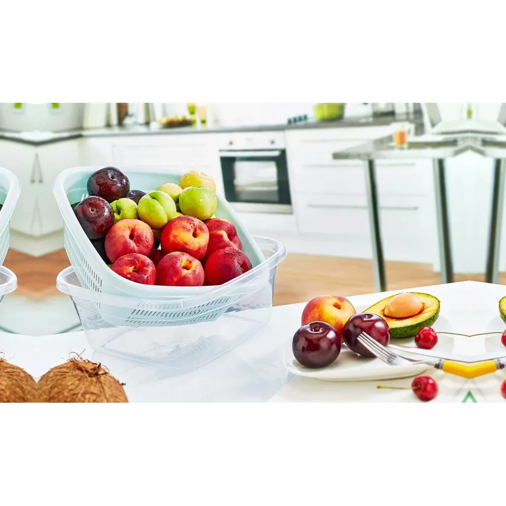 ÇOK AMAÇLI KARE ÇİFTLİ SÜZGEÇ (ŞEFFAF) 6 LT