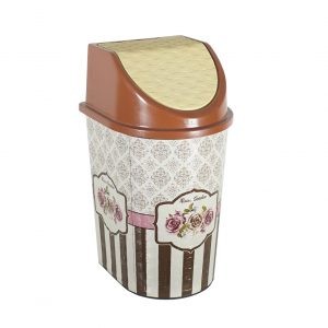 DESENLİ RATTAN ÇÖP KOVASI – 6 LT