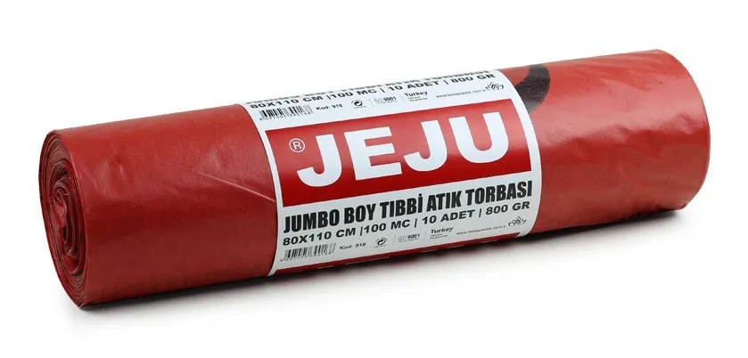 Jeju Ekonomik Tıbbi Atık Baskılı Jumbo Boy Çöp Torbası