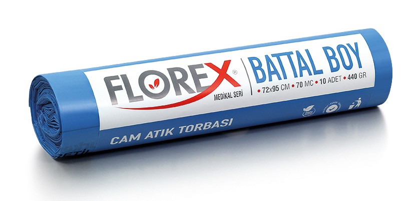 Cam Atık Baskılı Battal Boy Çöp Torbası