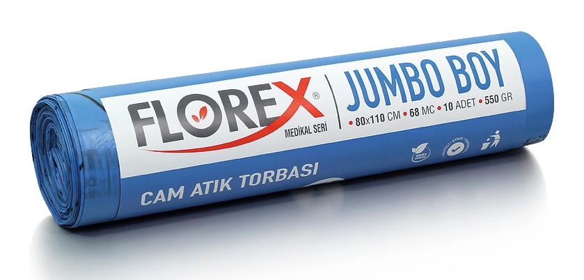 Cam Atık Baskılı Jumbo Boy Çöp Torbası