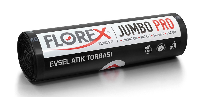 Evsel Atık Baskılı Jumbo Pro Çöp Torbası