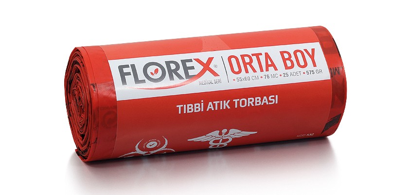 Tıbbi Atık Baskılı Orta Boy Çöp Torbası