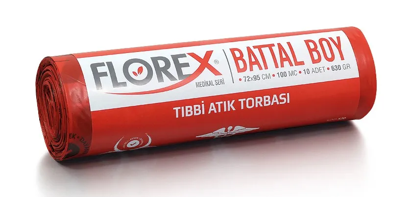 Tıbbi Atık Baskılı Battal Boy Çöp Torbası