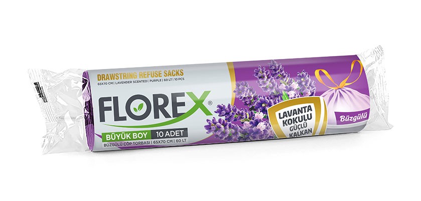 Lavanta Kokulu Büzgülü Büyük Boy Çöp Torbası (Yeni Ürün)
