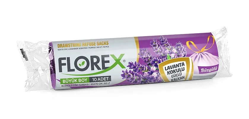 Lavanta Kokulu Büzgülü Büyük Boy Çöp Torbası (Yeni Ürün)